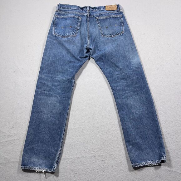 Polo Ralph Lauren Jeans Men 33x30 Relaxed‎ Straight Denim Blue Tag 33x32 - Picture 11 of 14